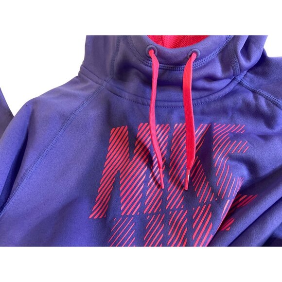 NIKE Hoodie, Long Sleeve Pullover, ThermaFit, Kangaroo Pouch.Sz Med. Purple.READ - Picture 4 of 13
